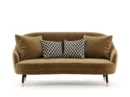 ECHOLON – Brown Curved Style Two Seater Sofa
