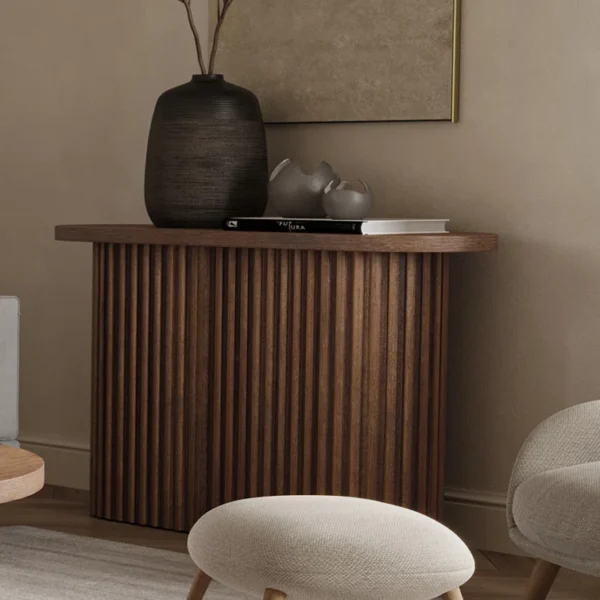 PUDGY – Mid Century Oval Shape Console Table - Image 2