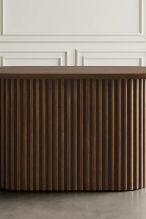 PUDGY – Mid Century Oval Shape Console Table